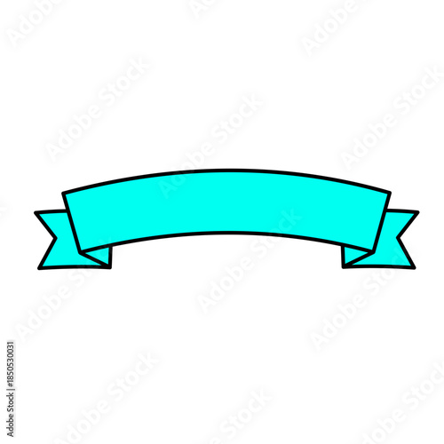 Wallpaper Mural Cyan Ribbon Banner Torontodigital.ca