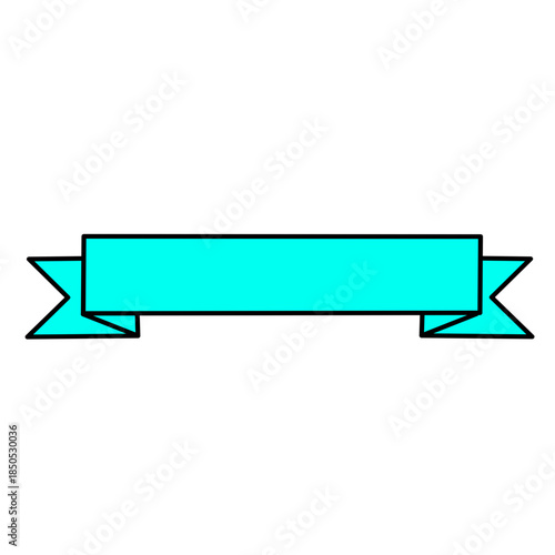 Wallpaper Mural Cyan Ribbon Banner Torontodigital.ca