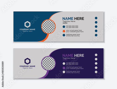 Modern, email, signature,template, design,with, photo, placeholder,and,professional, layout