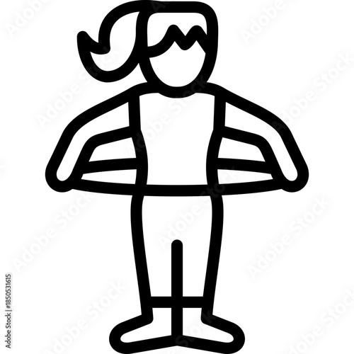 kettlebell icon illustration design with outline