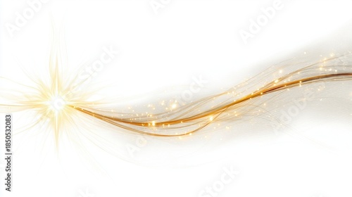 Golden Light Wave Abstract Background