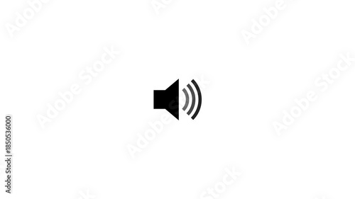 speaker icon animated on whit background, Animation of speaker volume, Microphone, sound Voice animated with speaker icon animation stock video.