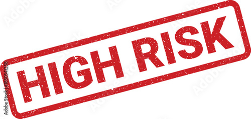 Red rectangular stamp with a distressed effect indicating the crucial alert high risk