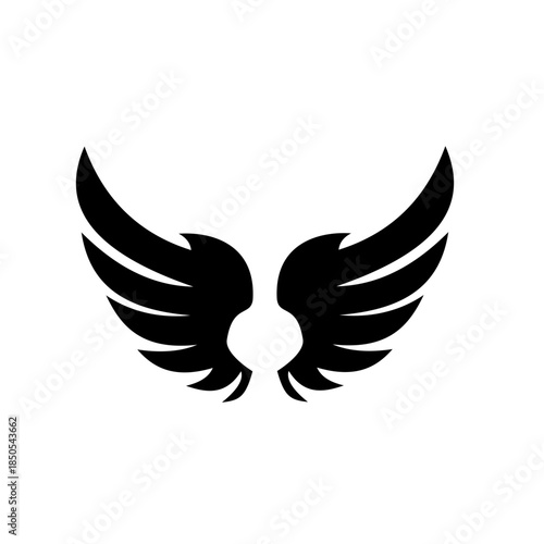 Wing icon. Wing icon set. Vector emblem
