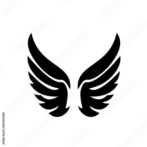 Wing icon. Wing icon set. Vector emblem