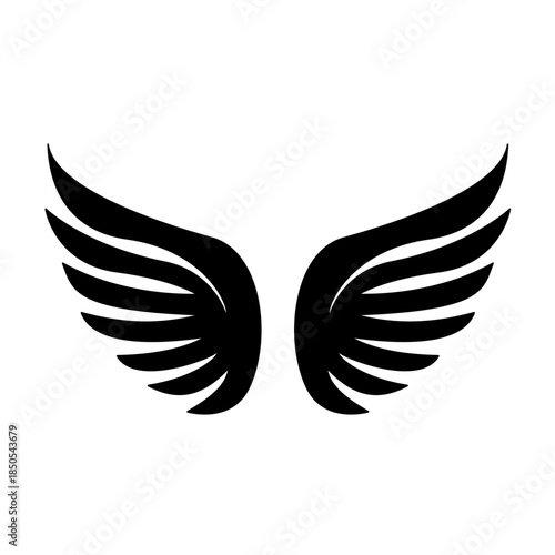 Wing icon. Wing icon set. Vector emblem