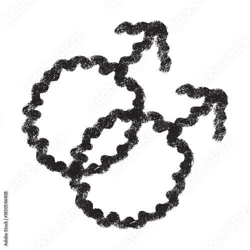 Hand drawn homosexual identity sign Symbol used to represent sex and gender