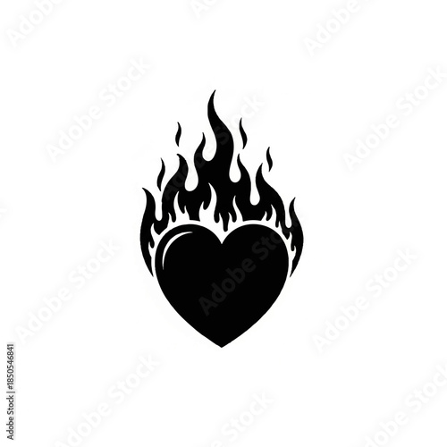 Heart Ablaze with Passion and Emotion Symbol