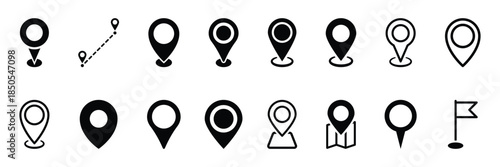 Location or map pin icon symbol. Vector illustration