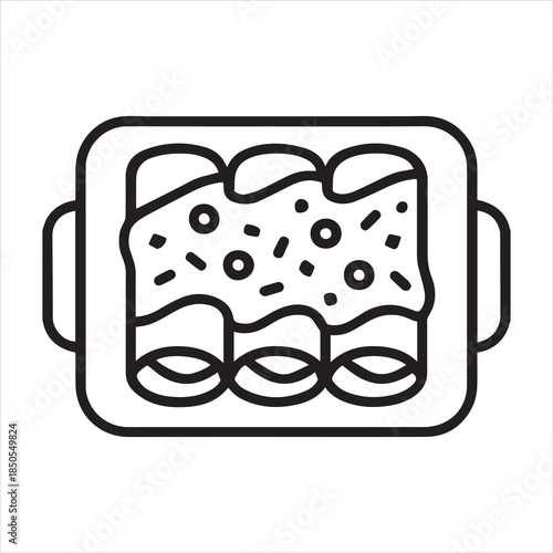 Enchiladas dish outline icon vector