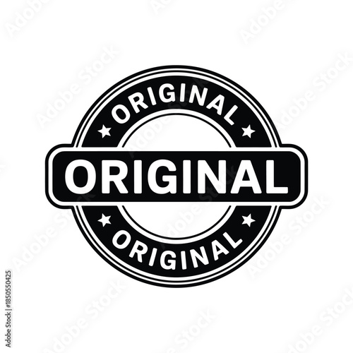 A circular black and white badge with the word original prominently displayed