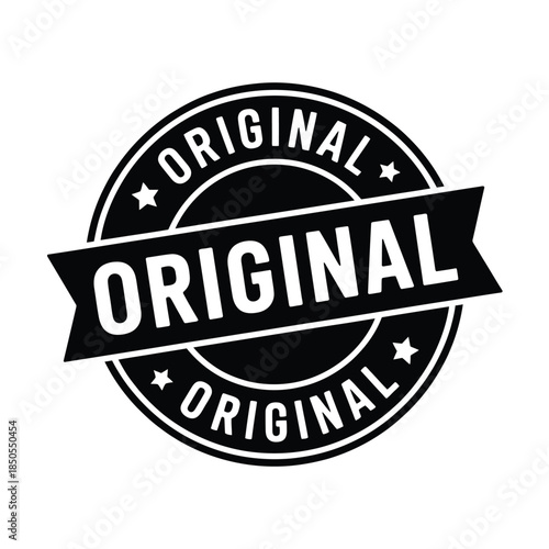 A circular black and white badge declaring the word original prominently