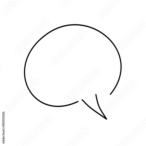 Simple frame vector illustration. Speech balloon, border, title, subtitle, line, banner.