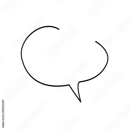 Simple frame vector illustration. Speech balloon, border, title, subtitle, line, banner.