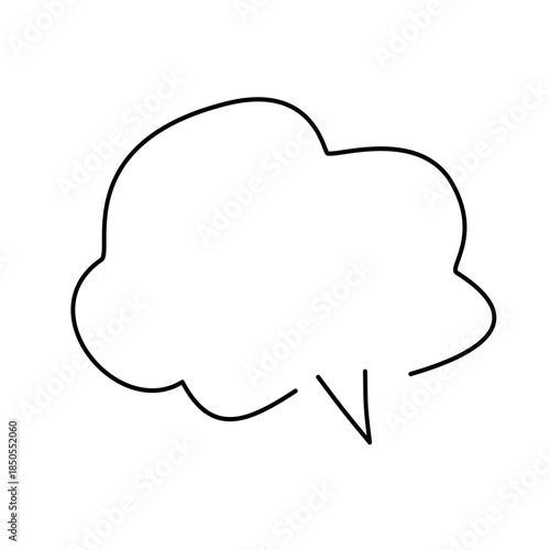 Simple frame vector illustration. Speech balloon, border, title, subtitle, line, banner.