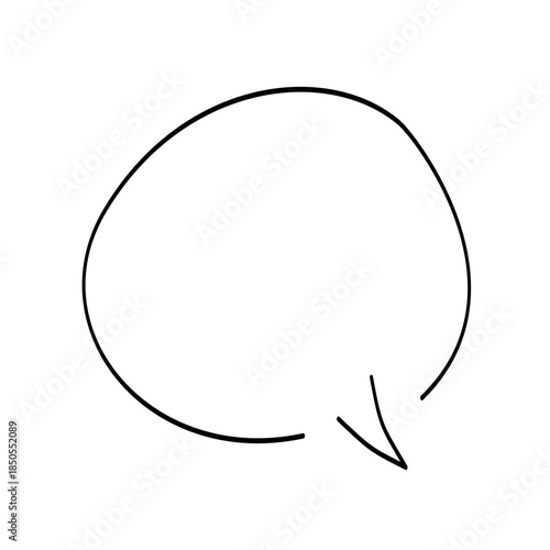 Simple frame vector illustration. Speech balloon, border, title, subtitle, line, banner.