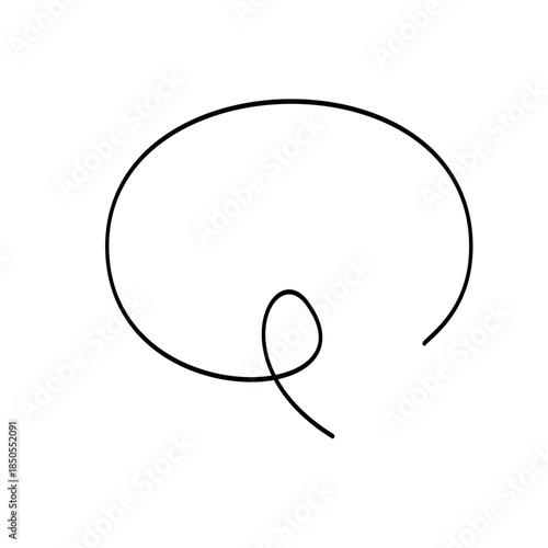 Simple frame vector illustration. Speech balloon, border, title, subtitle, line, banner.