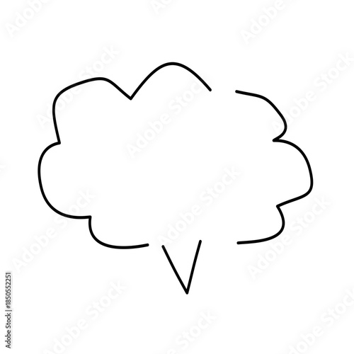 Simple frame vector illustration. Speech balloon, border, title, subtitle, line, banner.