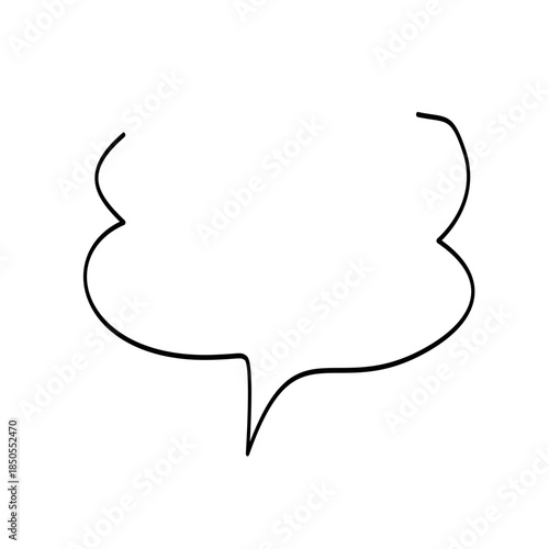 Simple frame vector illustration. Speech balloon, border, title, subtitle, line, banner.