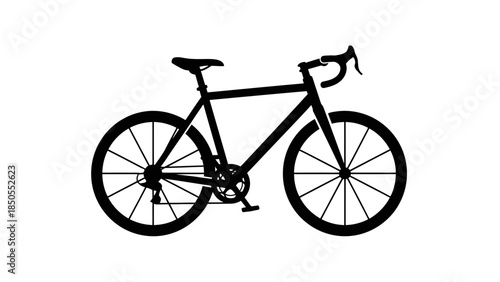 Road Bicycle Cycling Sport Icon on Isolated White Background