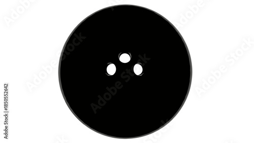 Bowling Ball Sport Equipment Icon on Isolated White Background