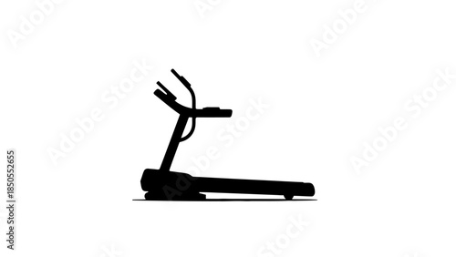 Treadmill Running Machine Fitness Icon on Isolated White Background