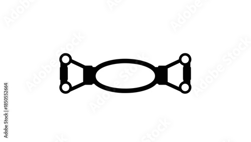 Chest Expander Fitness Equipment Icon on Isolated White Background