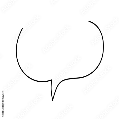 Simple frame vector illustration. Speech balloon, border, title, subtitle, line, banner.