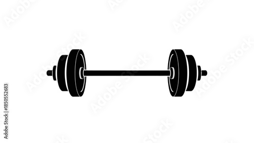 Heavy Dumbbell for Weightlifting and Fitness Training on Isolated White Background, Exercise Equipment