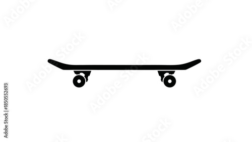 Classic Skateboard for Urban Riding and Extreme Sport on Isolated White Background, Street Activity Gear