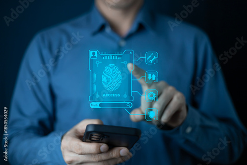 Billede på lærred Secure Online Payment Transaction Process concept