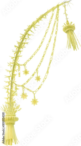 Penjor aka Janur Kuning used for wedding Decoration