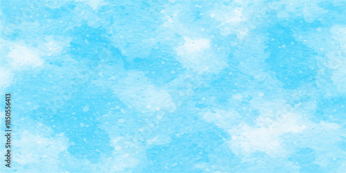 Blue abstract watercolor background with a frozen winter texture featuring light blue snow patterns and a cold grunge paper surface for a seasonal Christmas nature wallpaper design