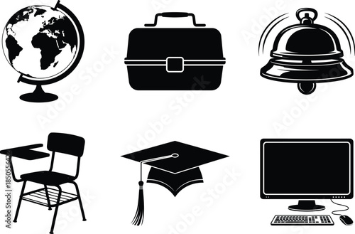 Celebratory school graphic with one hundred days milestone a teacher silhouette on transparent background