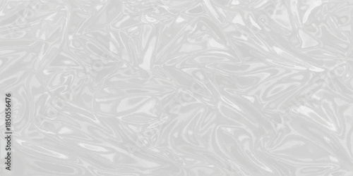 A closeup of a white crumpled paper texture featuring a frozen blue ice pattern with winter frost and snow crystals on a cold glass surface backdrop for a nature design wallpaper