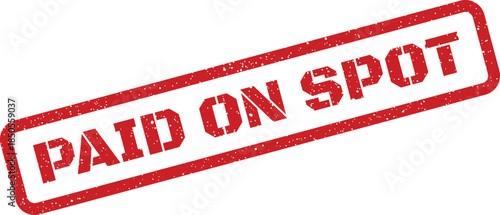 Bold red grunge rubber stamp text indicating an immediate payment has been made and confirmed instantly
