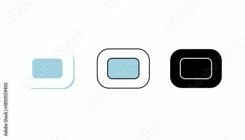 Digital icons in various styles displayed on a clean white background