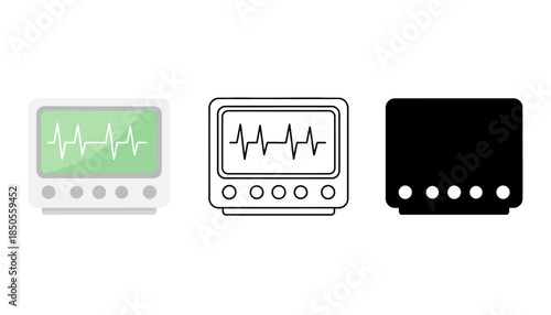 Medical Monitors Display Heartbeat Readings in a Clinical Setting