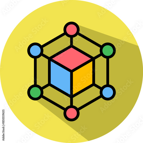Blockchain isometric icon