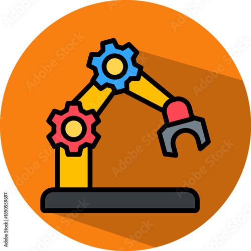 Wallpaper Mural Robotic Arm isometric icon Torontodigital.ca