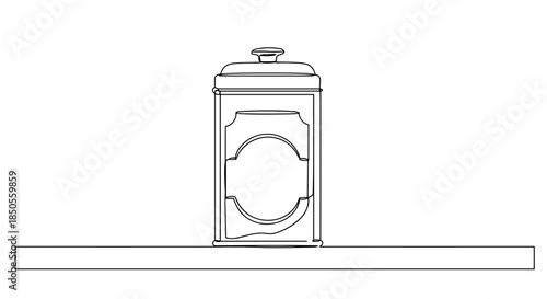 Glass jar with metal lid on wooden surface  