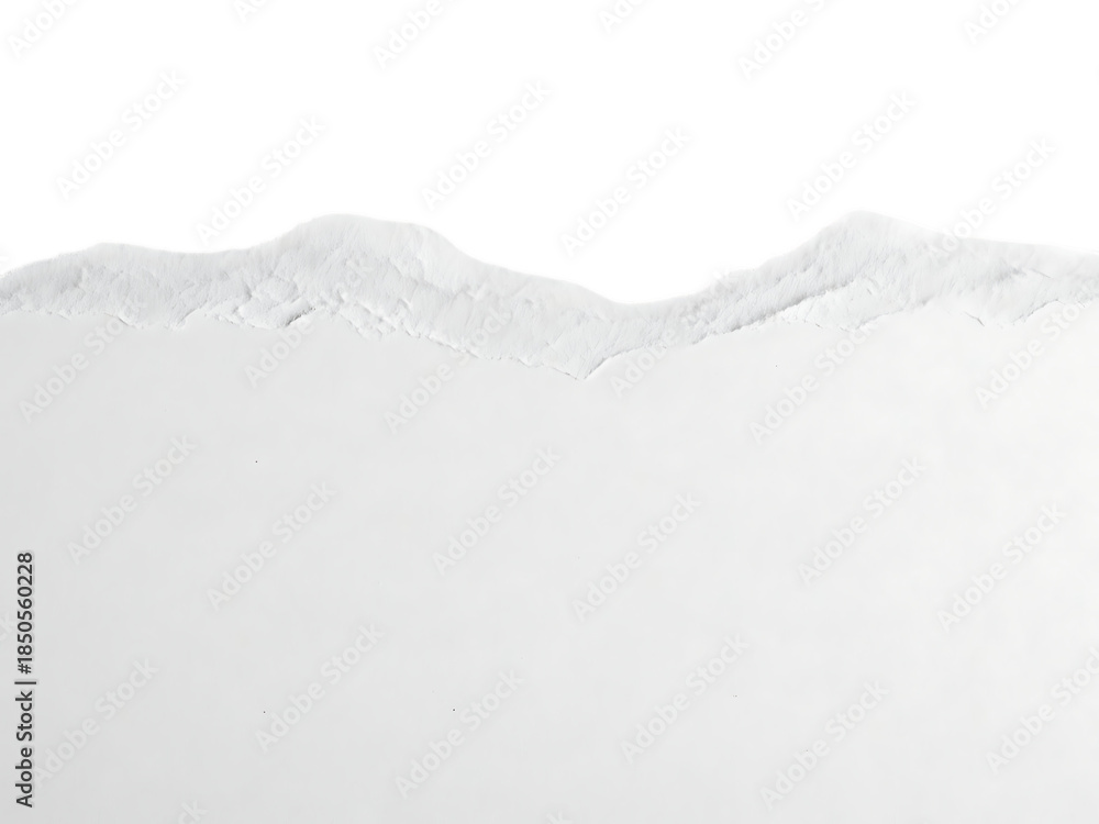 Obraz premium Torn white paper edge texture border isolated on transparent background