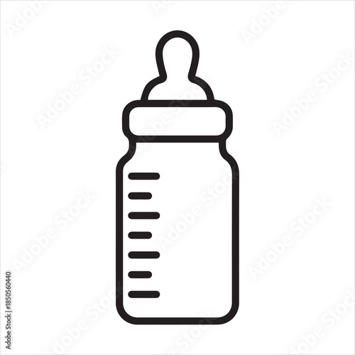baby bottle line icon