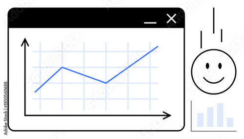 Growth trend. Graph upward business growth and positive outcomes. Growth visuals highlight progress, success, and analytical insights. Ideal for business, analytics, marketing, success concepts