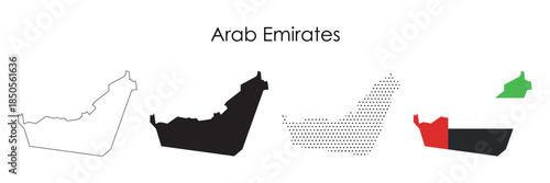 United Arab Emirates map vector.