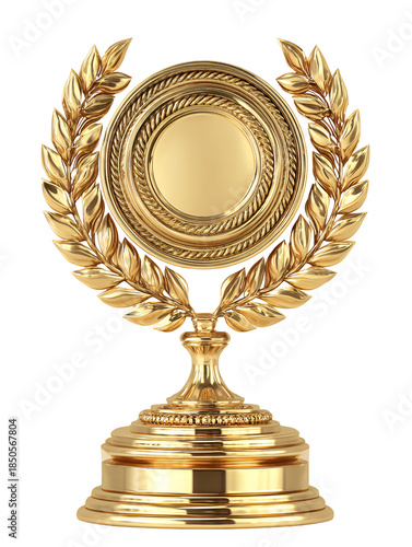 Golden laurel wreath trophy