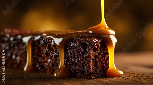 Decadent Caramel Drizzled Brownies - A Sweet Indulgence.