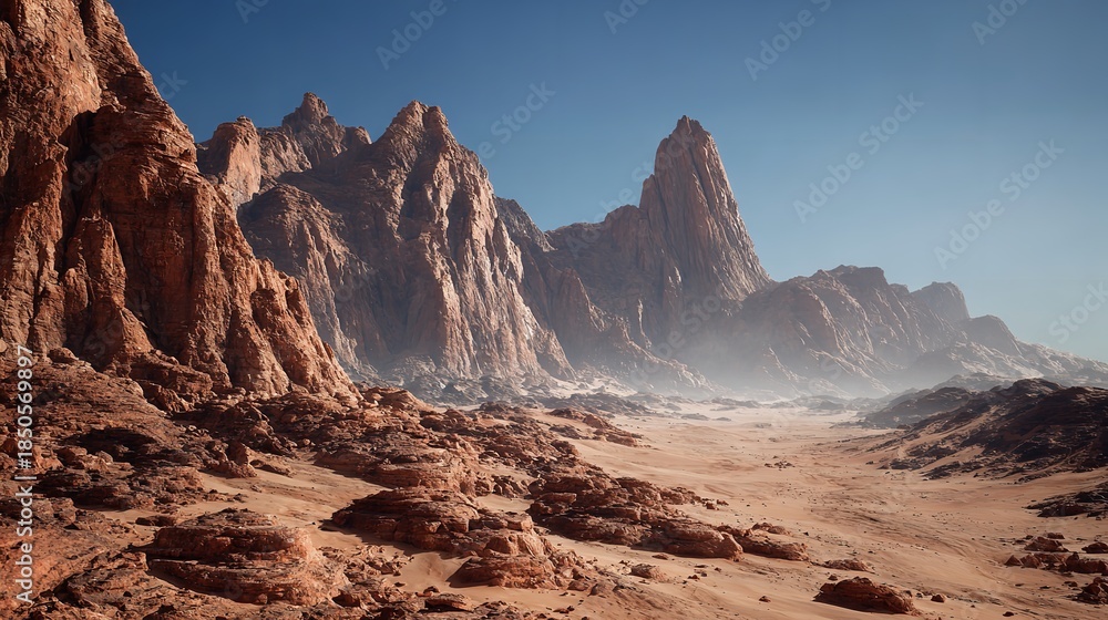 Naklejka premium Sunset Light on Garden of Eden Rock