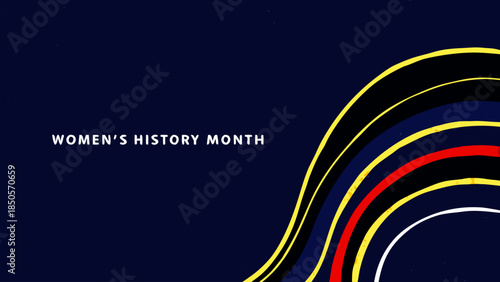 Women's history month graphic design Vector