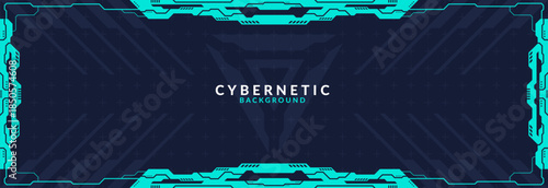 Abstract Modern Tech Background Minimal Geometric Circuit Pattern with Neon Blue Accents